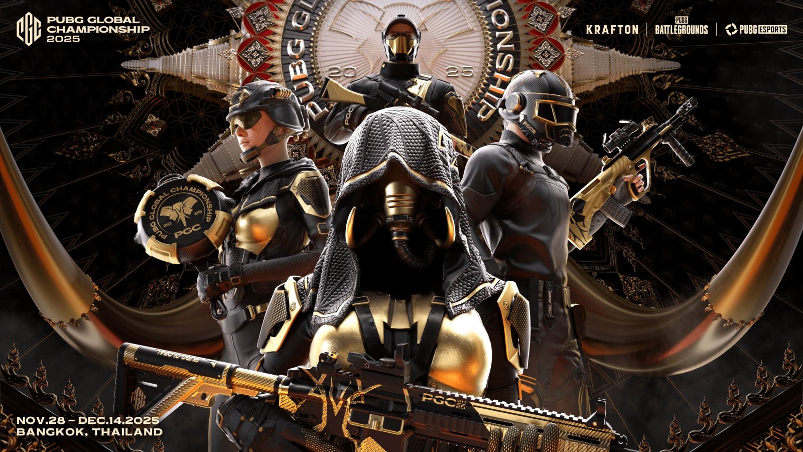 eSportsWorld_'s tweet card. 「PUBG Global Championship 2025」は、1年を締めくくる世界大会。PGSポイント上位チーム、各地域リーグを勝ち抜いたチーム、開催地域のワイルドカードチームなど計33チームが出場。