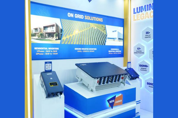 TimestechBuzz's tweet card. Luminous Power Technologies, India’s leading energy solutions company, showcased its latest product line, the NXI A3350-HV (350 kW) and NXI A3250-HV (250 kW) 800 V AC for utility-scale applications,...