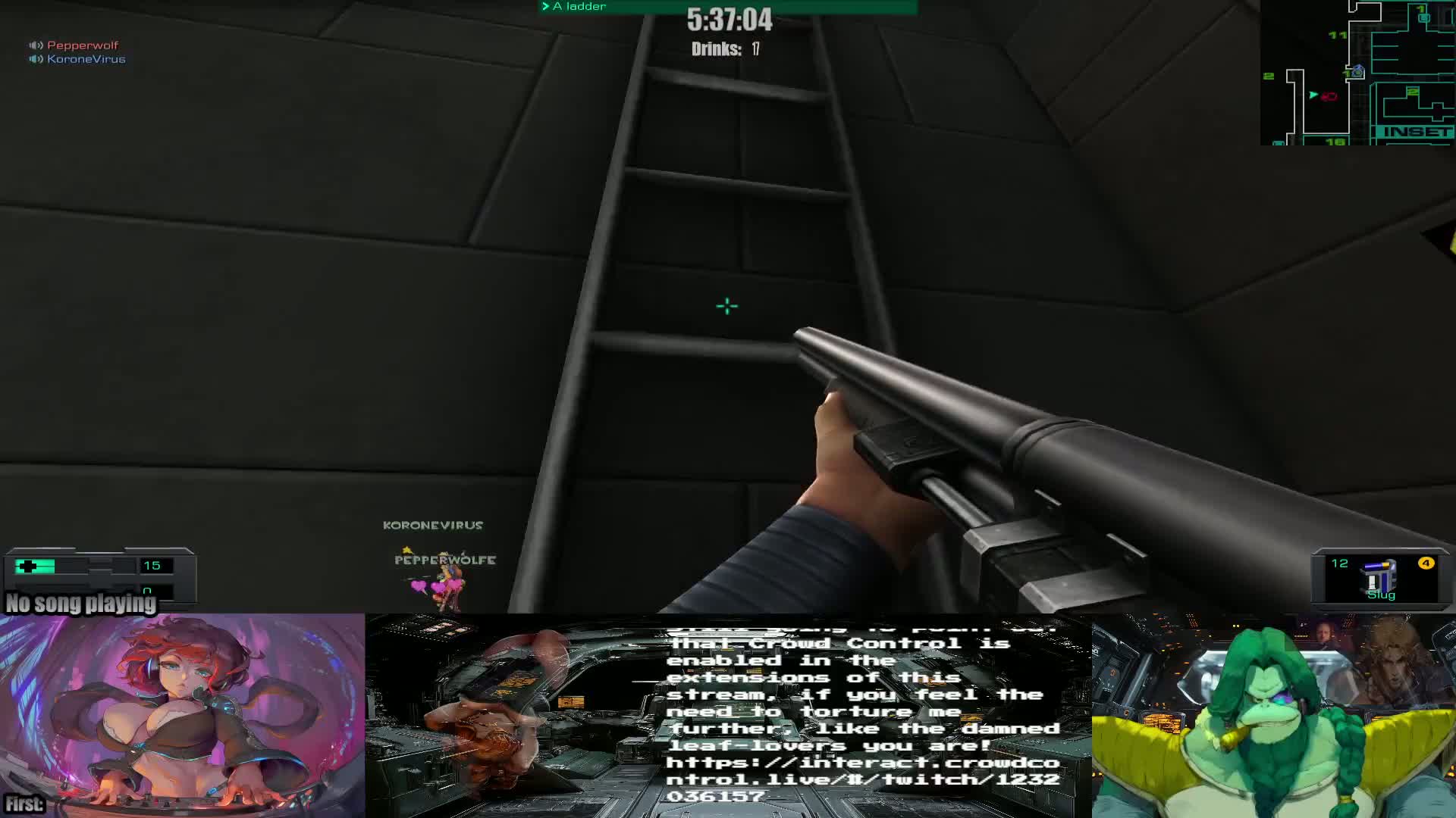 KoroneVirusZ's tweet card. KoroneVirus - Josh's only weakness, ladders.