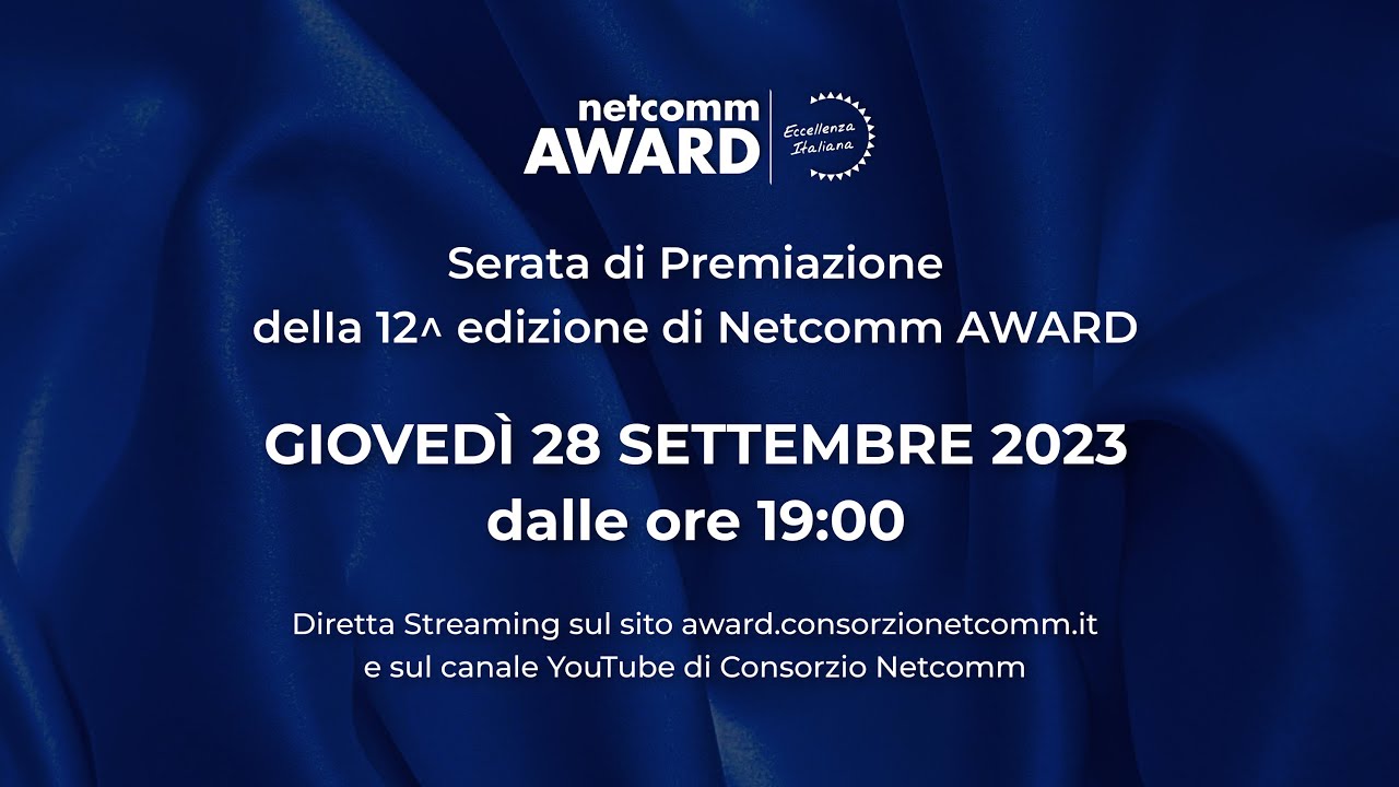 ConsNetcomm's tweet card. Netcomm AWARD 2023 – Serata di Premiazione 🏆
