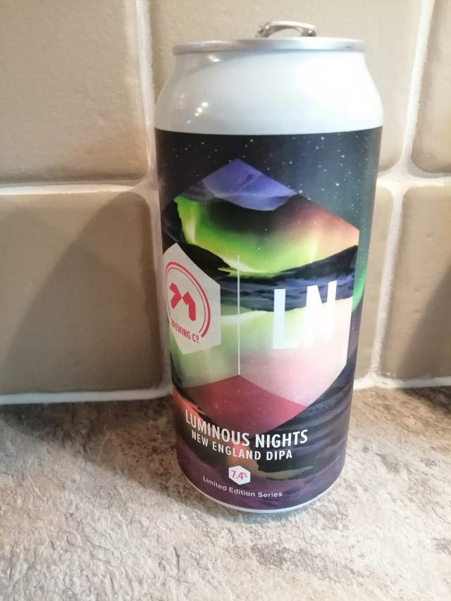 BeerHunterBlog's tweet card. Appearance: Cloudy, light golden Aroma: Fruity, hoppy. Taste: Mango, fruity, mild hop. Doesn’t taste like it’s 7.4%. Score: 7.5