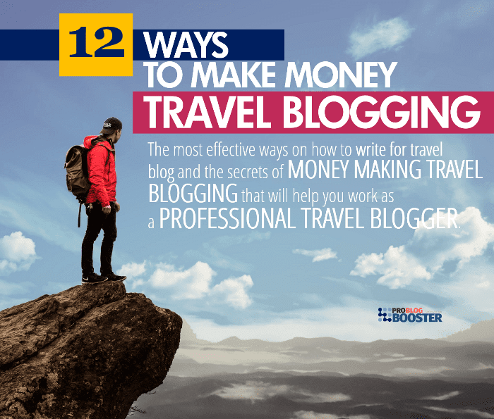 ProBlogBooster's tweet card. Start making money as travel blogger by publishing your journey on travel blog. Share vlogging on social media to convert affiliate traffic into money