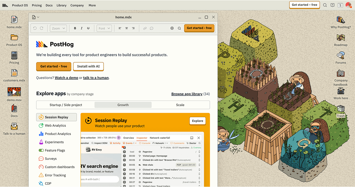 posthog's tweet card. The single platform for engineers to analyze, test, observe, and deploy new features. Product analytics, session replay, feature flags, experiments, CDP, and more.