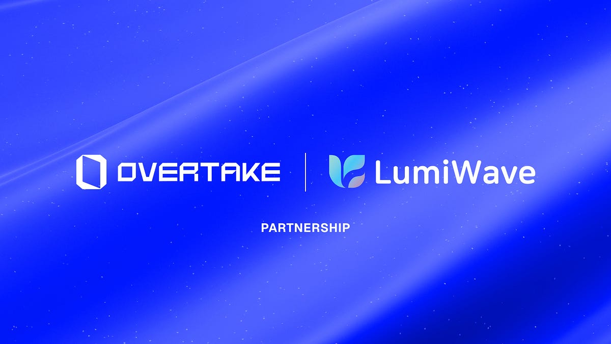 overtake_world's tweet card. We’re thrilled to announce a new partnership between OVERTAKE and Lumiwave, a forward-thinking collaboration aimed at building deeper, more…