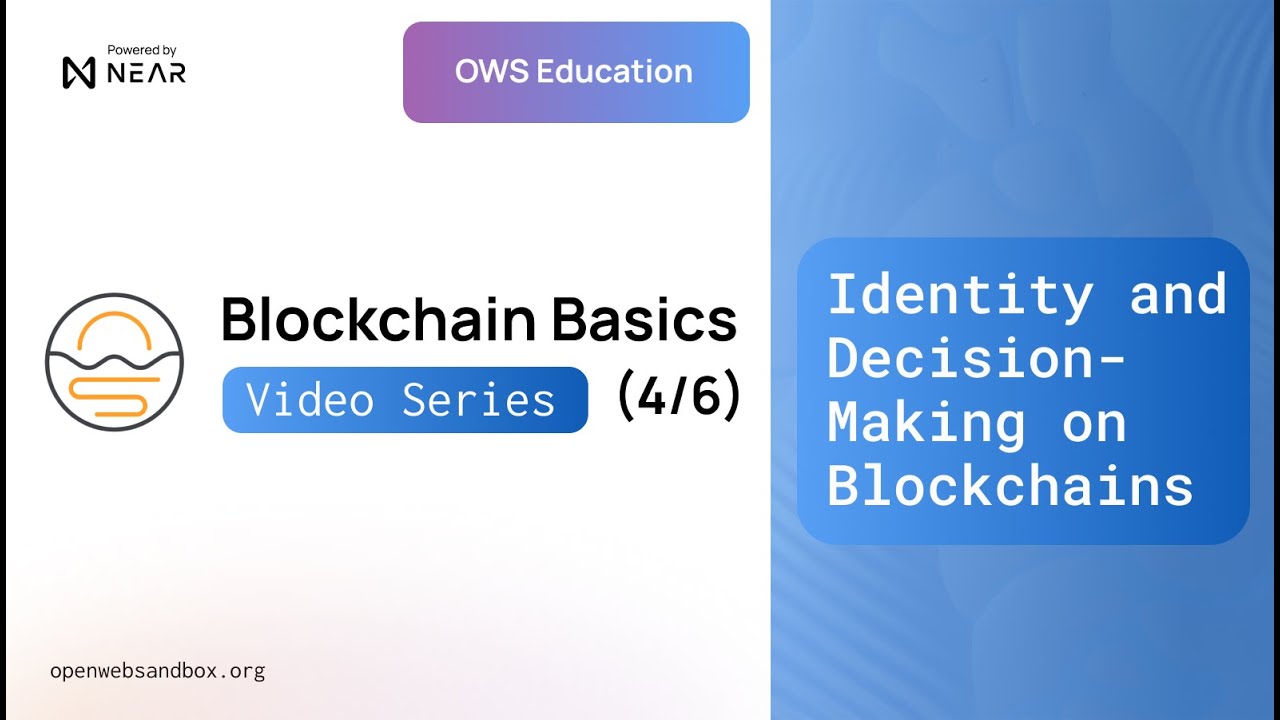 openwebsandbox's tweet card. Blockchain Basics (4/6): Identity and Decision Making on Blockchains