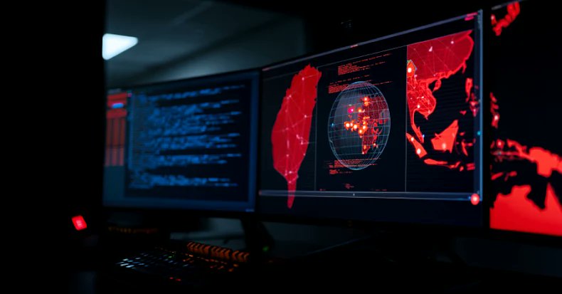 TheHackersNews's tweet card. APT24 and Autumn Dragon launch multi-year espionage campaigns using BADAUDIO, supply chain attacks, and new CVE-2025-8088 exploits.