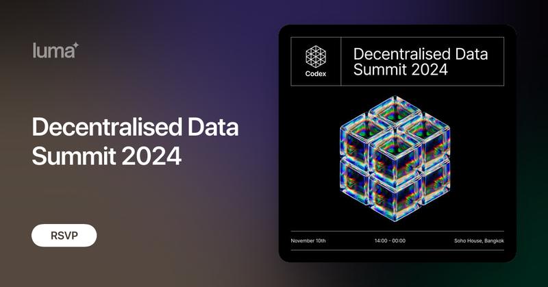 ansimonet's tweet card. Get Ready for the Decentralised Data Paradigm! Join us for the Decentralised Data Summit 2024, a novel event focusing on the transformative potential of…