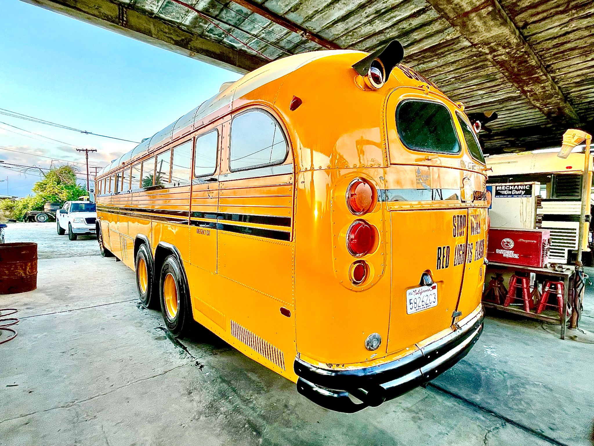 galiabusiness's tweet card. The baddest hot rod bus on planet Earth. Hand built by Falkor to spread the good word of Star Atlas on adventures with Atreyu & Bastian