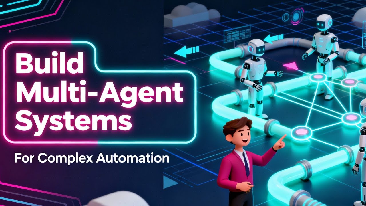 learnitguide's tweet card. How to Build Multi-Agent Systems for Complex Automation | AI Agent...