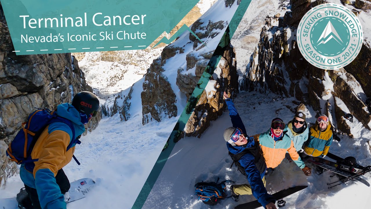 snowledge_co's tweet card. Terminal Cancer Nevada's Iconic Ski Chute // Seeking Snowledge