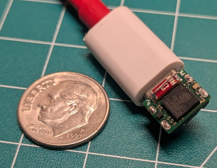 IPv6dotnet's tweet card. PegorK’s f32 might be the world’s smallest ESP32-C3 board. It measures just 9.85 x 8.45 mm, or slightly larger than the area covered by a USB Type-C connector. A board of this size will have limited...