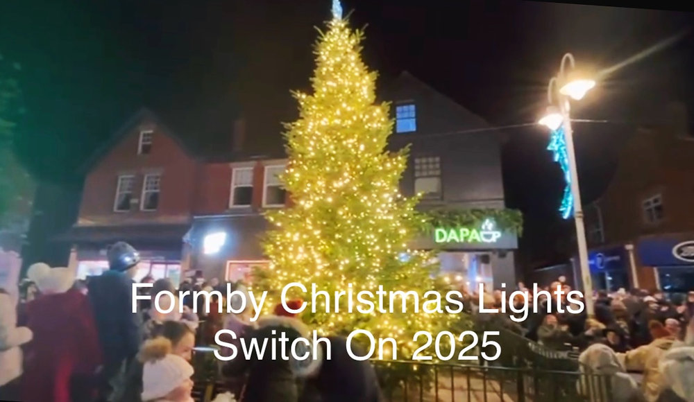 FormbyBubble's tweet card. A Magical Night in Formby Village – Christmas Lights Switch-On 2025