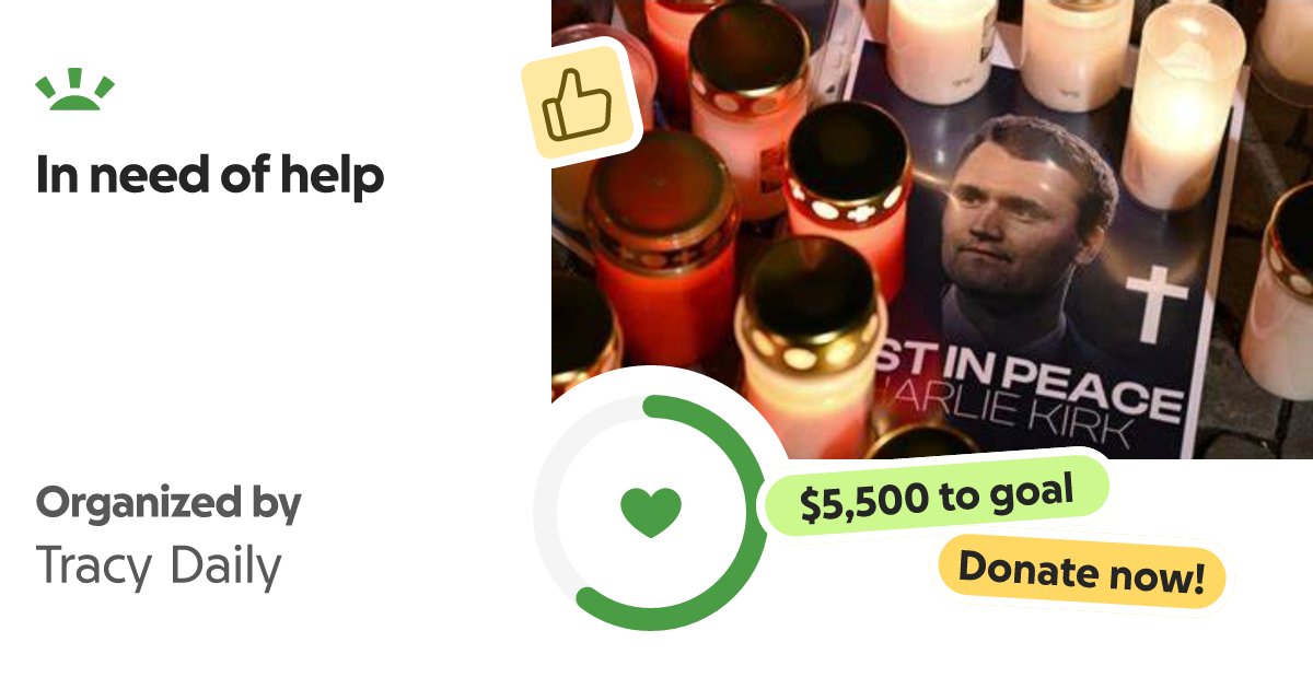 _Lizard____'s tweet card. Charlie didn't deserve this. His family and the world have suffered a devastating loss. I want to cont… Tracy Daily needs your support for In need of help