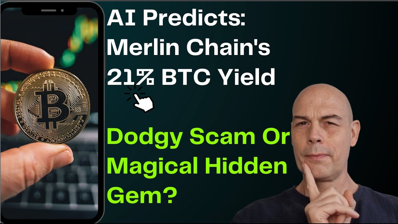 crypto_lunatic_'s tweet card. AI Predicts: Merlin Chain's 21% BTC Yield – Scam or Magic?