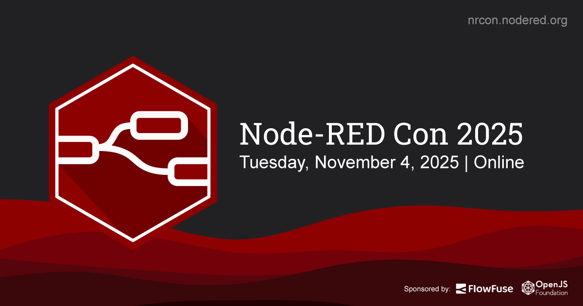 kyleaa0z's tweet card. Node-RED Con is our conference that brings the community together to hear all the latest news about the project, inspiring stories about how Node-RED is used to solve real problems, and lots more.