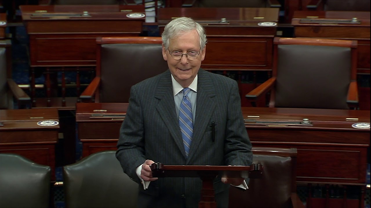 SenMcConnell's tweet card. Democrats Repeating Basic Falsehoods to Justify Court-Packing Threats