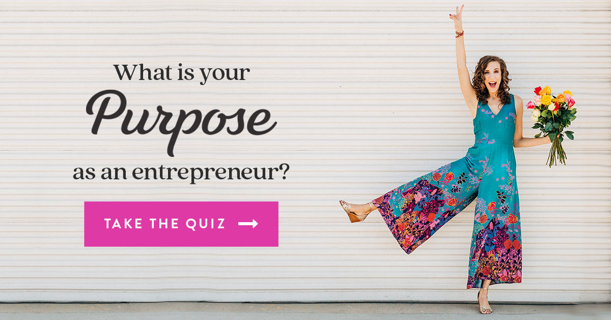 QuinnTempest's tweet card. Take this 2-minute quiz to uncover your entrepreneurial purpose. Your personalized result will help you tap into the deeper "why" that drives you.