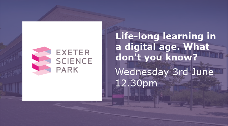 ExeterSciencePk's tweet card. This is the 'About Webinar' text
