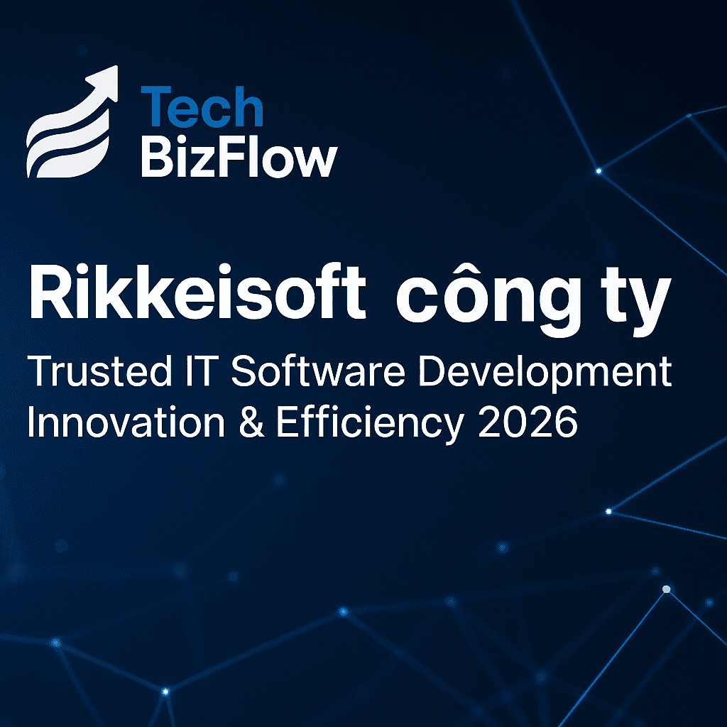TechBizFlow6's tweet card. Discover how Rikkeisoft công ty empowers global businesses with cutting-edge IT solutions, driving innovation, efficiency, and digital transformation by 2026.