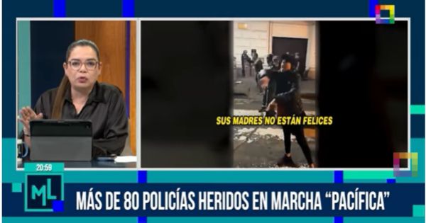 willaxtv's tweet card. Milagros Leiva arremetió contra Tatiana Astengo, quien durante la marcha nacional que se llevó a cabo el último miércoles.