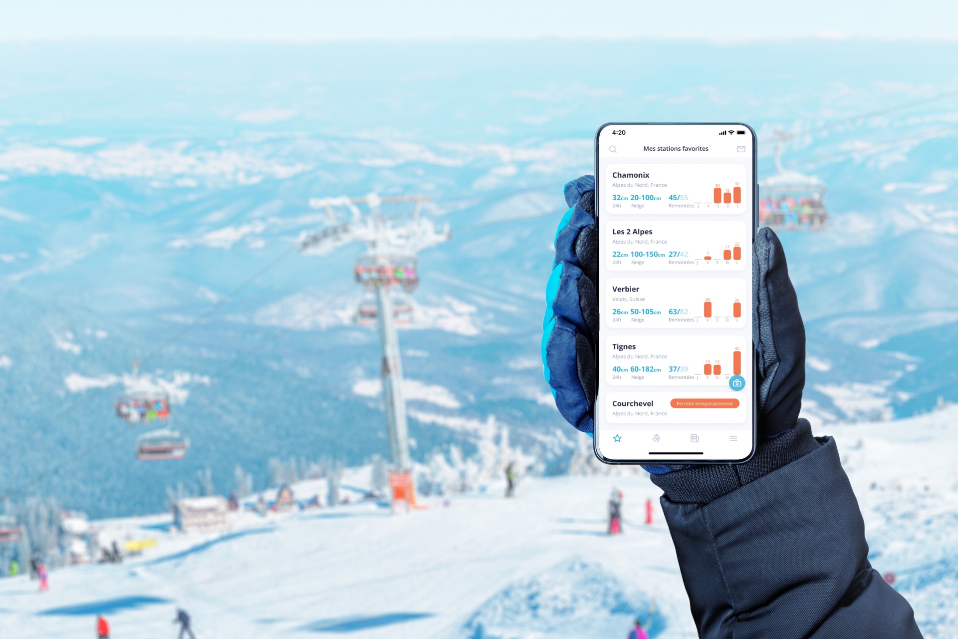 OrangeAuRA's tweet card. Voici donc notre sélection des 5 applis à installer absolument avant de partir skier.