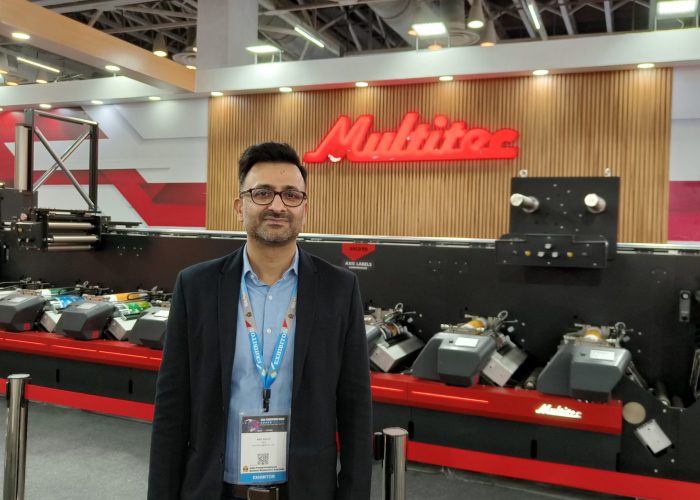 PSATalk's tweet card. At Printpack India 2025 in Greater Noida, Multitec demonstrated its two flexo presses in the 450 mm and 670 mm range in its spacious