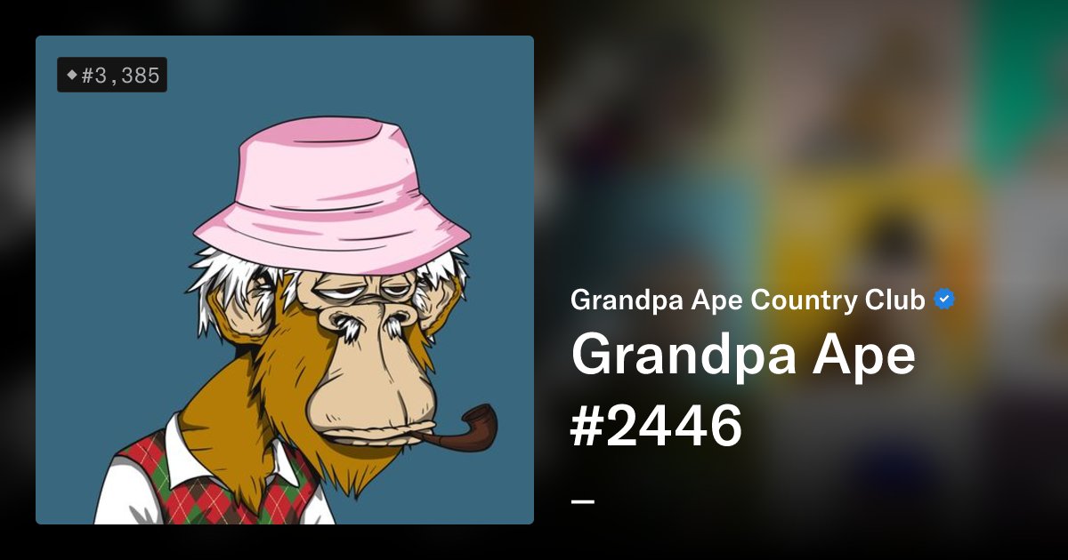 GACCSalesBot's tweet card. Grandpa Ape Country Club ("GACC") is a collection of 5,000 Grandpa Ape NFTs, unique digital collectibles living on the Ethereum blockchain. Your Grandpa Ape doubles as your Country Club membership...
