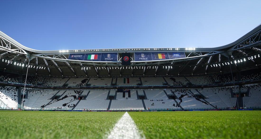 FIGC's tweet card. Allo Juventus Stadium si sono già giocate una finale di Europa League, una finale di Champions League Femminile e le Finals di Nations League. L’assegnazione è prevista nel settembre 2026. Gravina:...