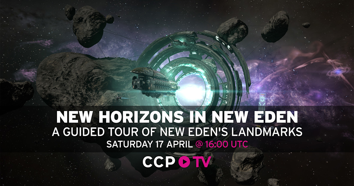 CCP_Fozzie's tweet card. Join us this Saturday on CCPTV for a guided tour of the new landmarks in New Eden