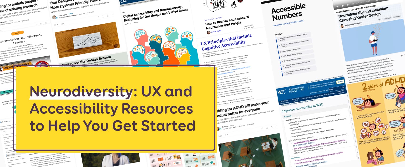 siennawebdesign's tweet card. Resources to design for neurodiversity and cognitive disabilities (dyslexia, dyscalculia, ADHD, and autism) from WCAG guidelines to real-world expertise and practical tips.