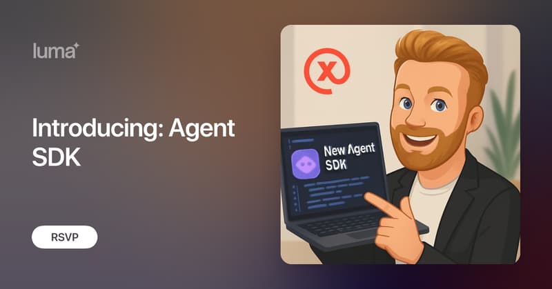 bennycode's tweet card. Introducing: Agent SDK · Zoom · Luma