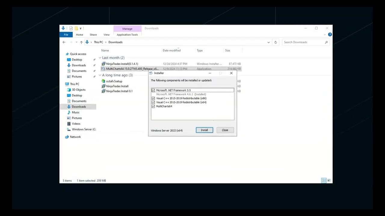 ChartVPS's tweet card. How to install Multicharts