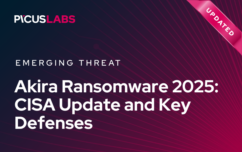PicusSecurity's tweet card. Learn how Akira ransomware operates in 2025 with updated CISA findings. Explore its latest TTPs, initial access methods, and actionable defense strategies.