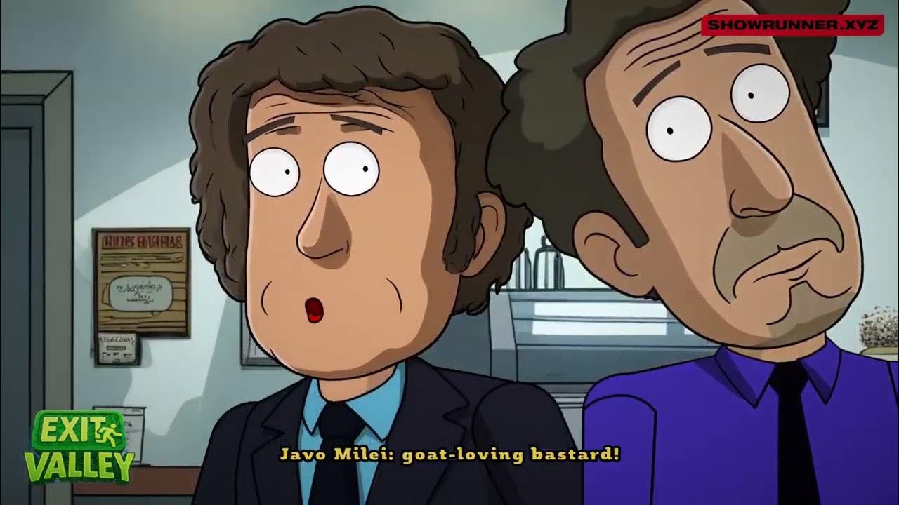 BackooWorldAI's tweet card. B O R A T L A N D - MILEI ES ACOSADO POR BORAT - Episodio 1 - El show...