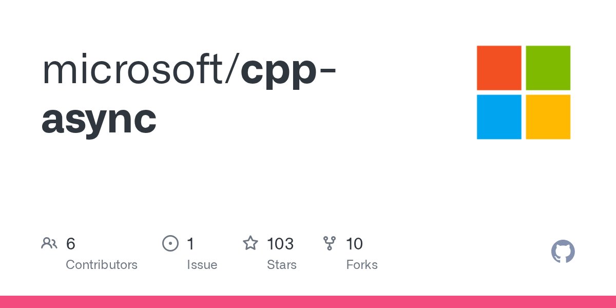 kazssym's tweet card. Contribute to microsoft/cpp-async development by creating an account on GitHub.