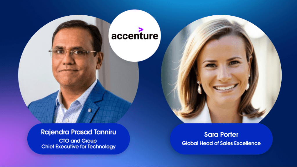 salesforce's tweet card. Q&A with Rajendra Prasad (RP), CTO and Group Chief Executive for Technology, and Sara Porter, Global Head of Sales Excellence, on how they’re leading the shift to an Agentic Enterprise.