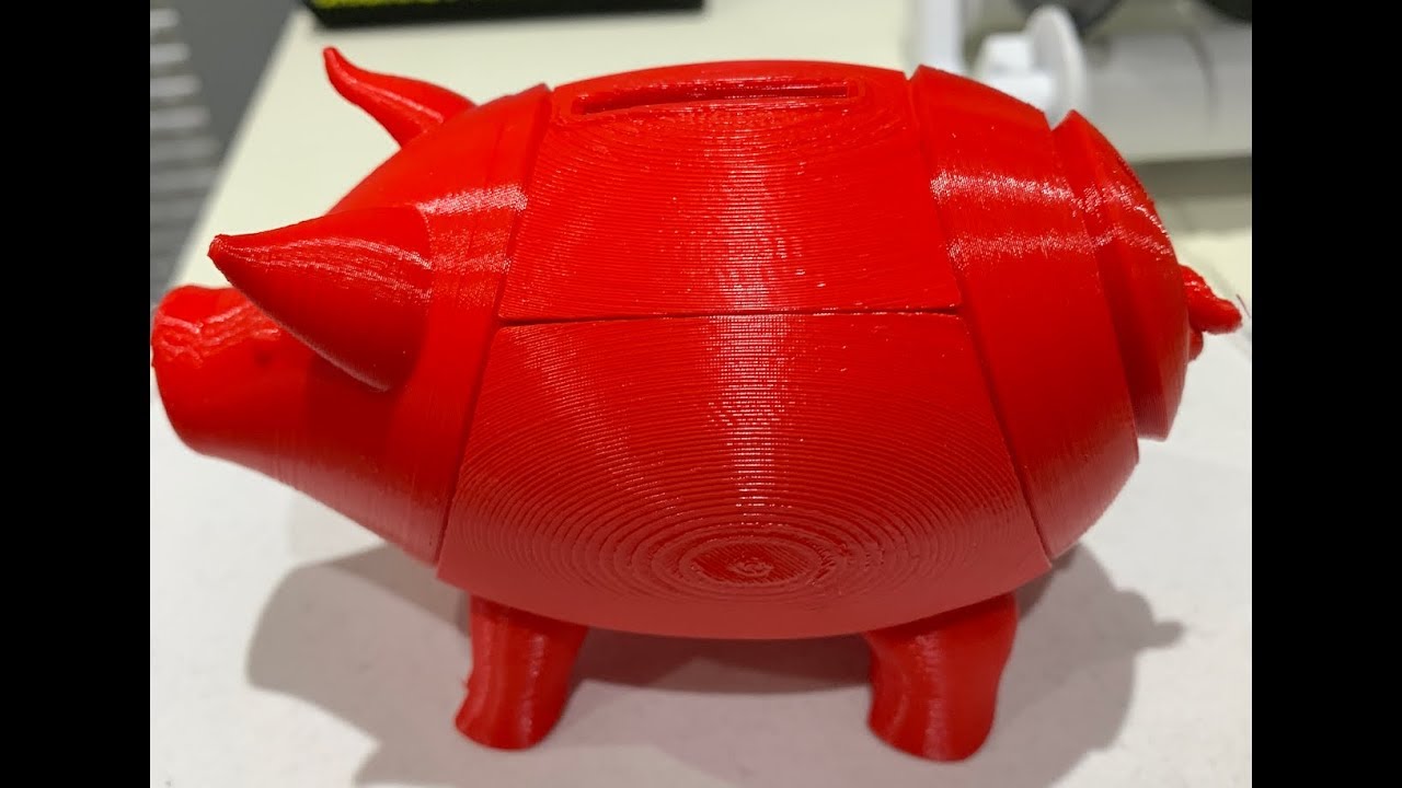 3dprinter_man's tweet card. Prusa i3 MK3 Fab365 Foldable Piggy Bank