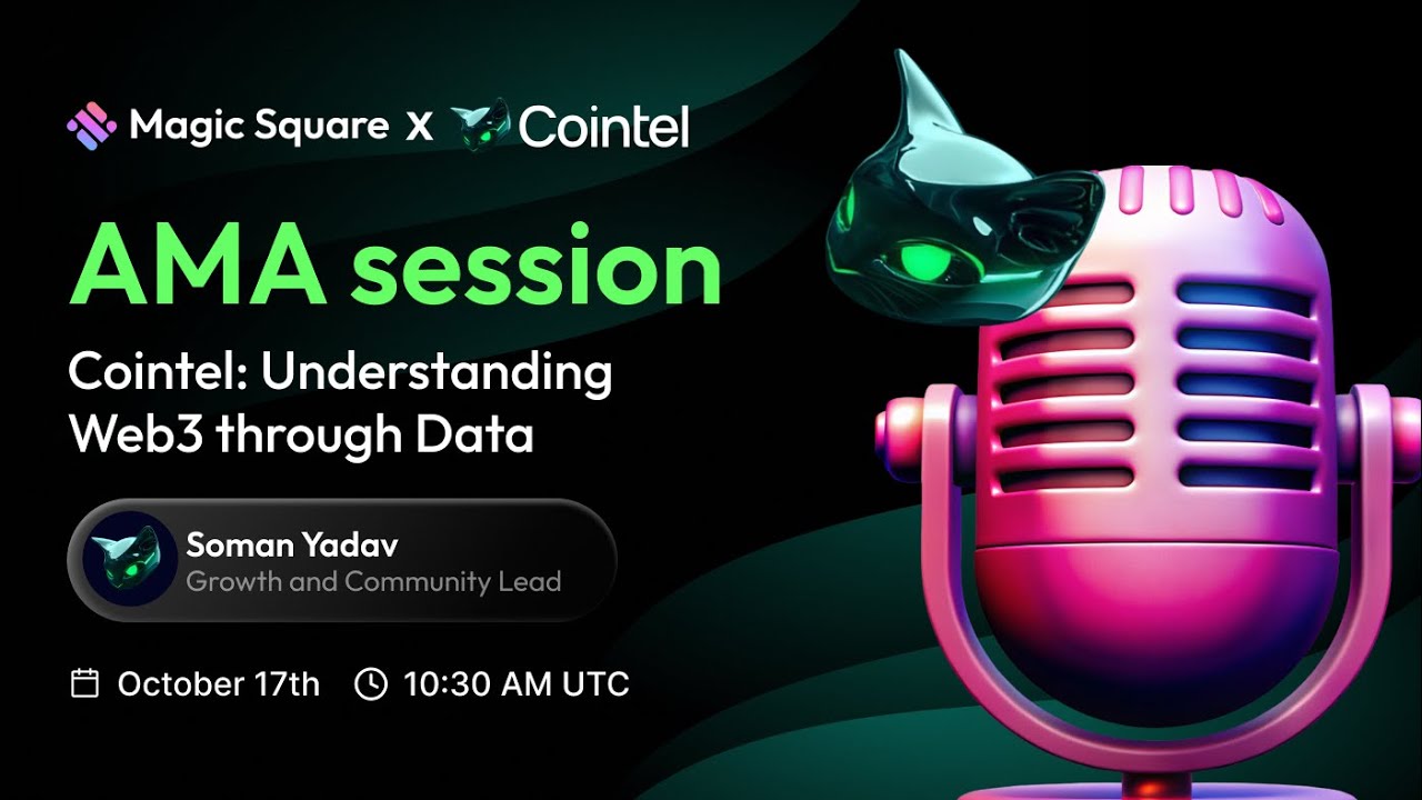MagicStoreWeb3's tweet card. Magic Square × Cointel Web3 AMA | AI Crypto Analytics, Web3 Signals &...