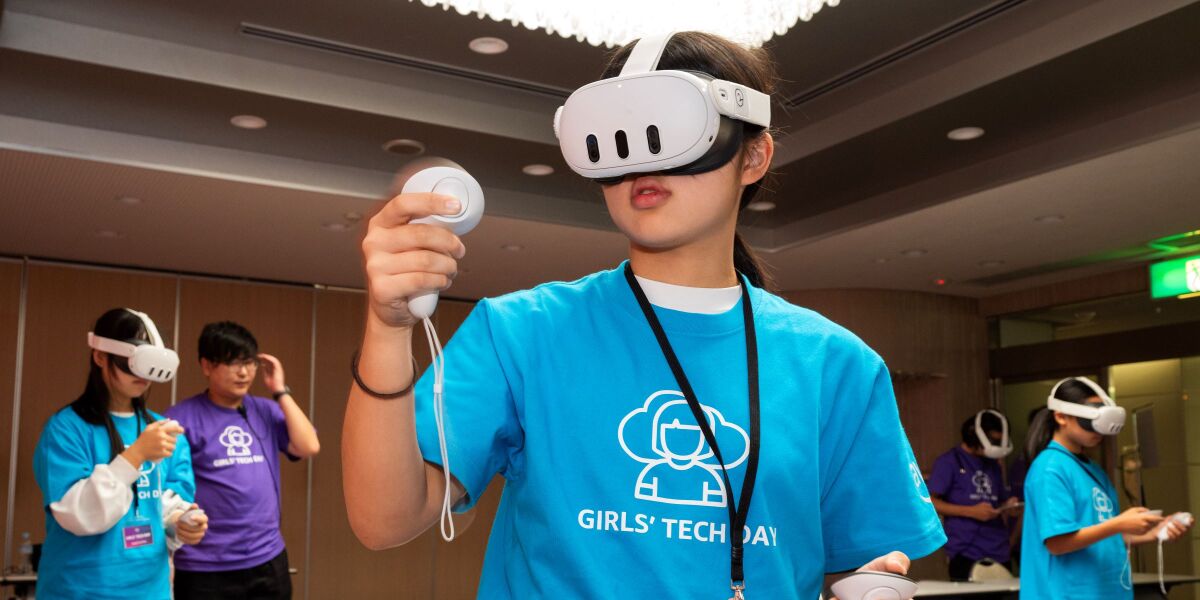 chisa00chisa3's tweet card. 女性技術者も進路の選択肢の1つに？　女の子たちが楽しみながらVR、生成AI、3Ｄプリンターなどに触れた1日