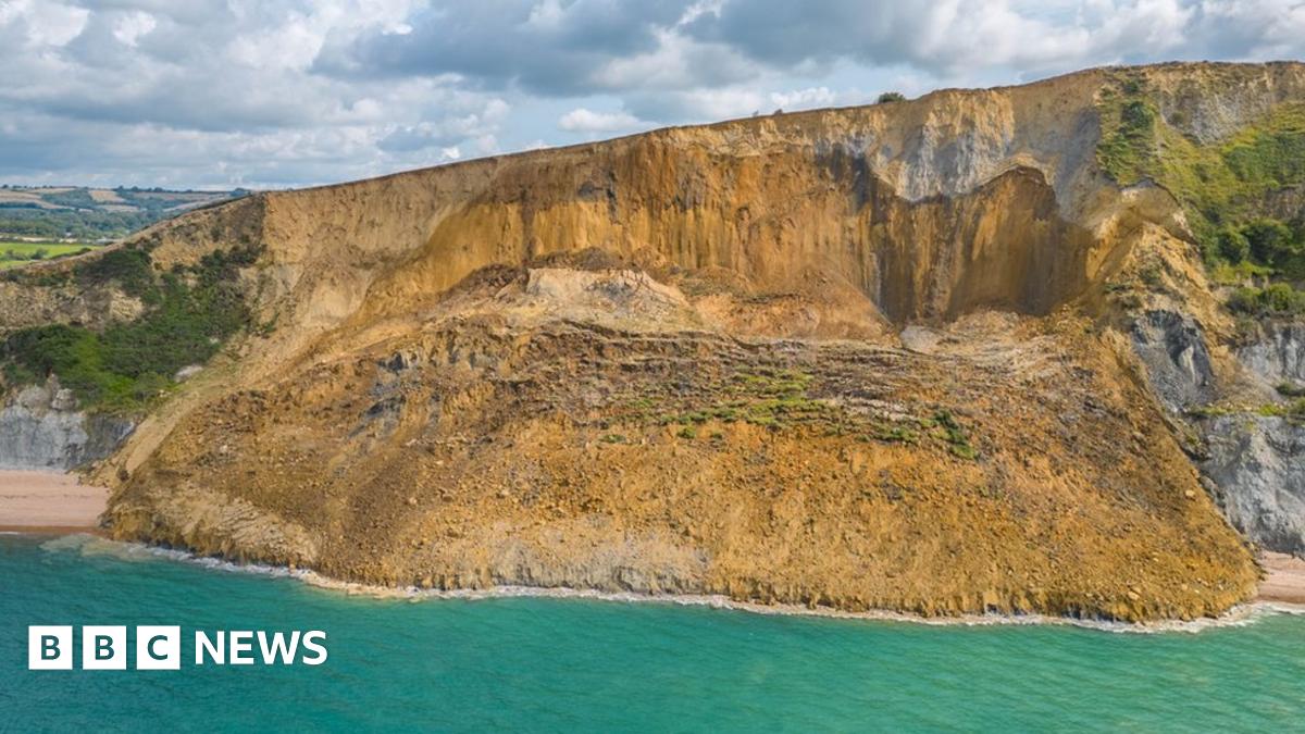 HaackeMrs's tweet card. The fire service has urged people to stay away from cliff edges following the landslide.