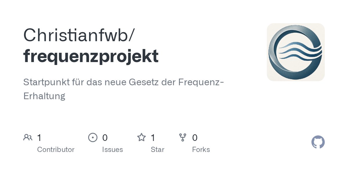 TheQuantumChef1's tweet card. Startpunkt für das neue Gesetz der Frequenz-Erhaltung - Christianfwb/frequenzprojekt