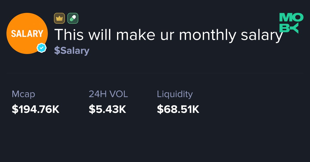 whalewatchalert's tweet card. Track Salary the second it moves: live prices, lightning-fast charts, deep whale metrics, and instant swaps—all in one sleek dashboard.
