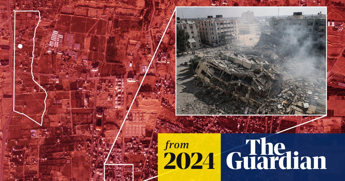 MichaelLynk5's tweet card. Satellite imagery and open-source evidence lay bare the destruction to civilian infrastructure by Israel in its war on Hamas