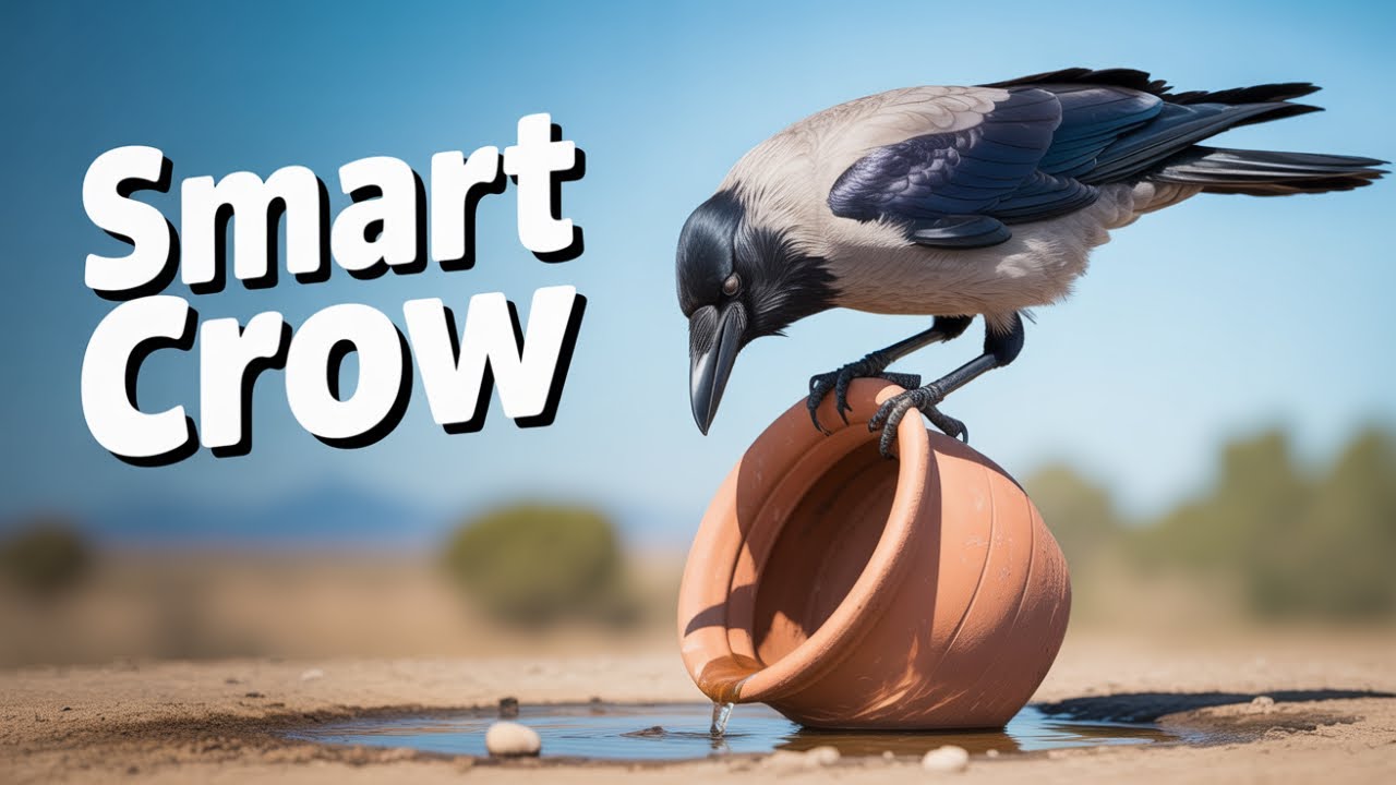 FunLearnology's tweet card. The Thirsty Crow | Crow Story |#funlearnology #kidslearning #kidsed...