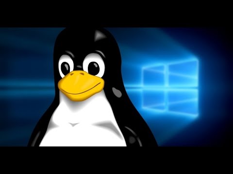 TechbustersLou's tweet card. Ubuntu Bash in Windows 10!!!!