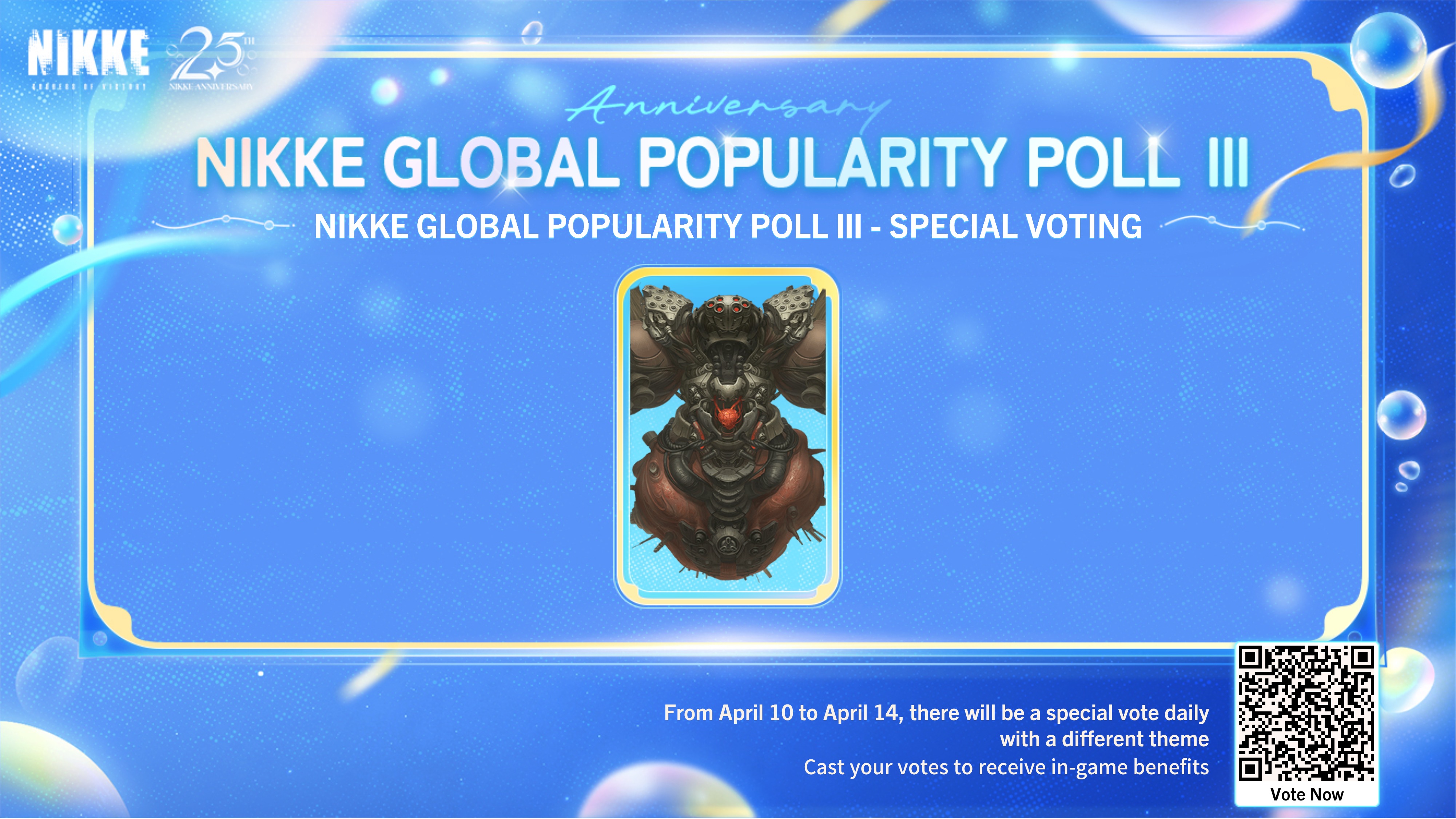 Tone_DB's tweet card. Exclusive prizes will be created for Top 5 Nikkes! Vote for your favorite Nikkes!