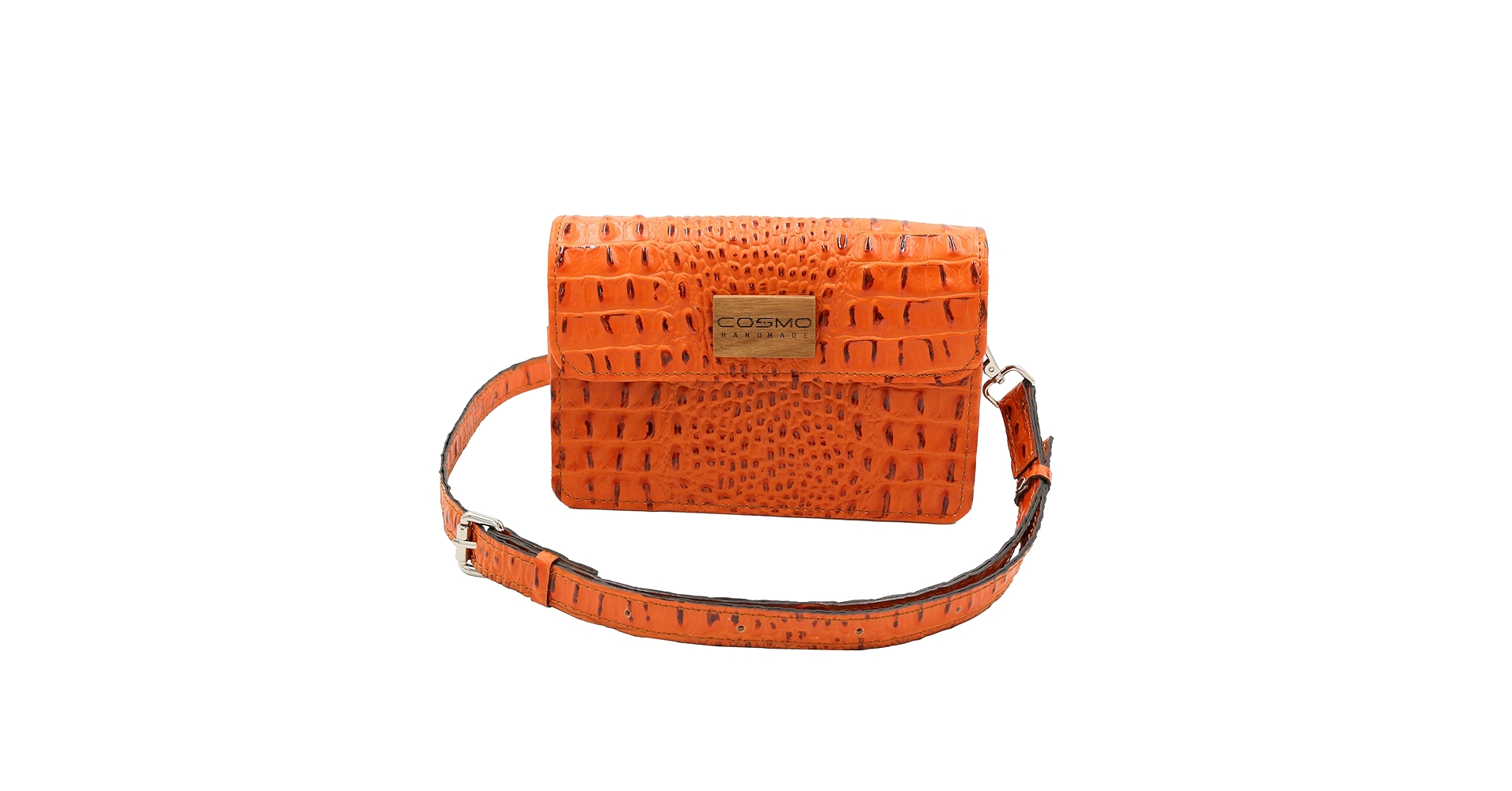COSMOHANDMADE's tweet card. ntroducing the "Adara" Croc-Embossed Genuine Leather Crossbody Bag by Cosmo Handmade - a chic and sophisticated accessory designed for the modern trendsetter. Crafted with meticulous attention to...