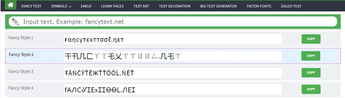 FancyText_net's tweet card. Tiktok fonts generator helps you create nicknames with fancy characters for use in Tiktok. Very simple, you just need to enter a few characters into the text box, many results will appear with many...