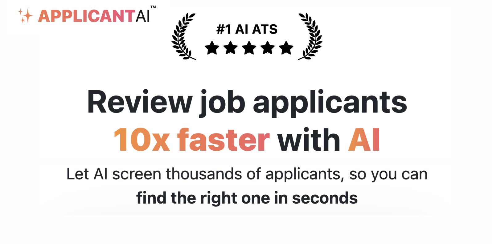 levelsio's tweet card. Applicant AI is an AI Applicant Tracking System (ATS) with automatic applicants pre screening based on their CV (Resume) and a job description