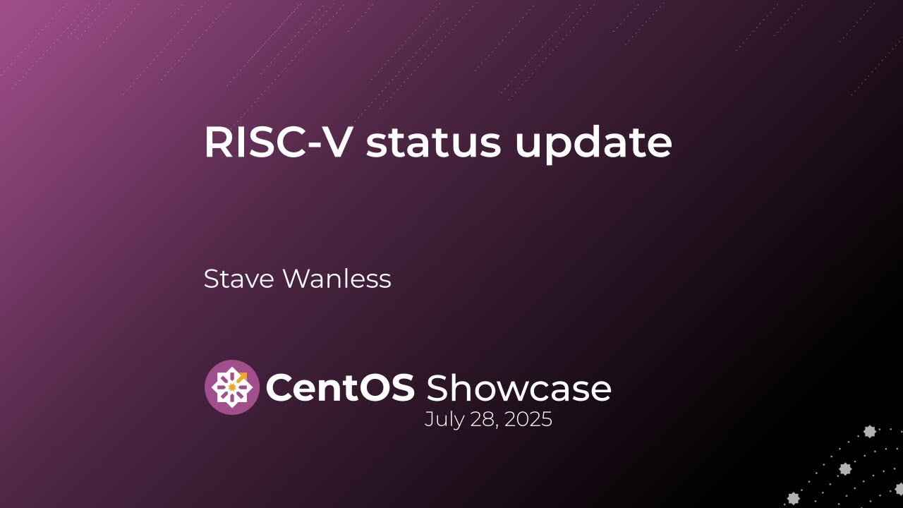 CentOS's tweet card. RISC-V status update